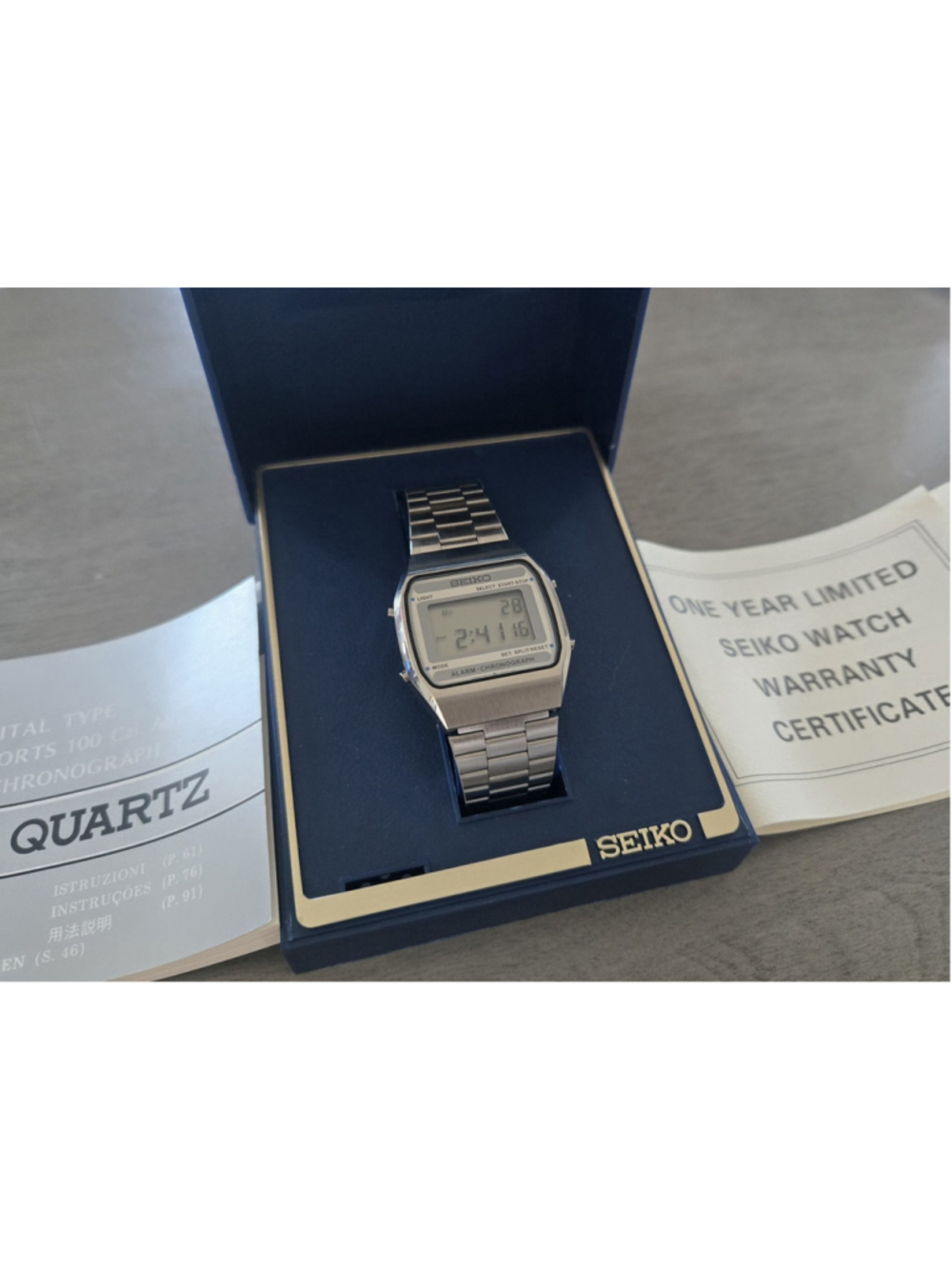 Rare Vintage Seiko A914-5010 Men's Digital LCD Watch New Old Stock 1980s Retro!!